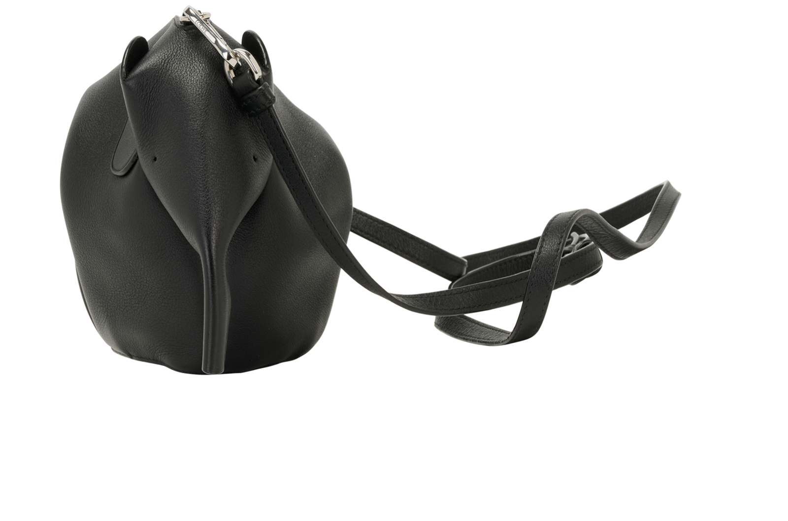Mini Elephant Crossbody, &pound;450, Handbags, Black, Leather, Side view